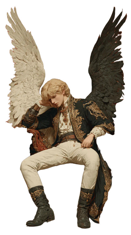 Divine Winged Figure V3 Vinyl Car Decal Sticker – Waterproof & UV-Resistant 9.706666666666667"