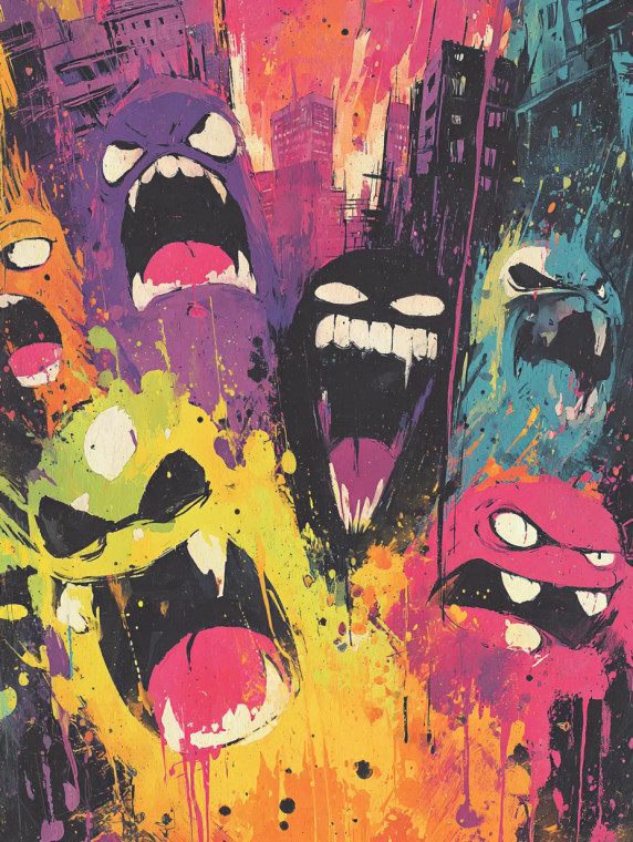 Vibrant Graffiti Spirits Vinyl Car Decal Sticker – Waterproof & UV-Resistant 8.213333333333333"