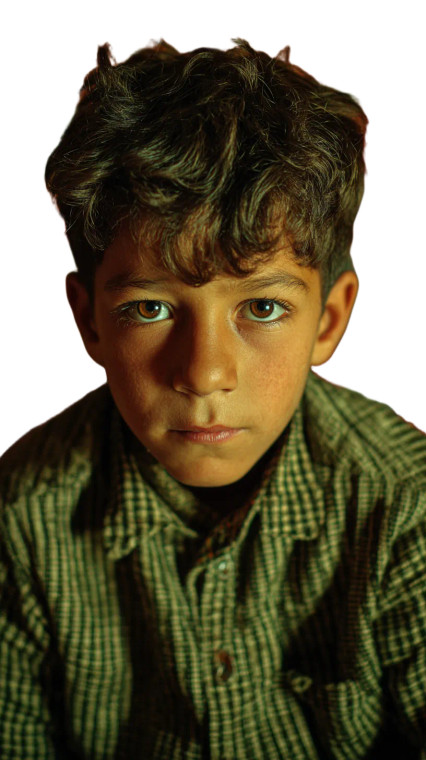 Iranian Boy Portrait Vinyl Car Decal Sticker – Waterproof & UV-Resistant 4.8533333333333335"