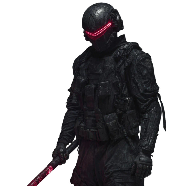 Futuristic Soldier V15 Vinyl Car Decal Sticker – Waterproof & UV-Resistant 6.826666666666667"