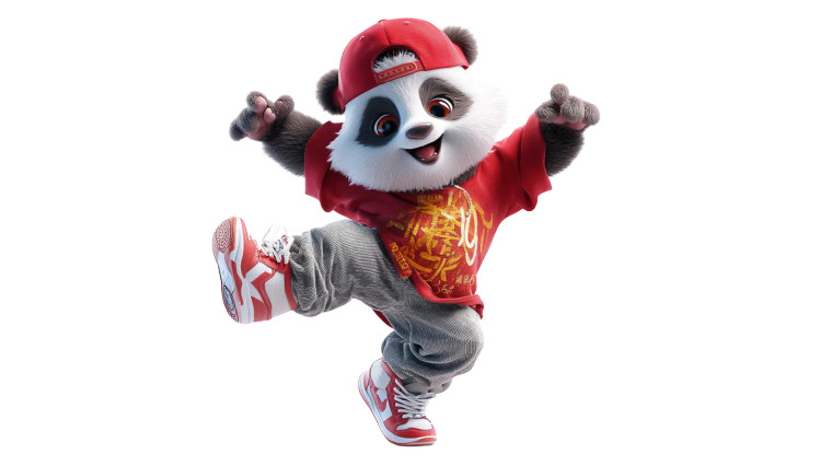Trendy Panda Leap Vinyl Car Decal Sticker – Waterproof & UV-Resistant 5.4