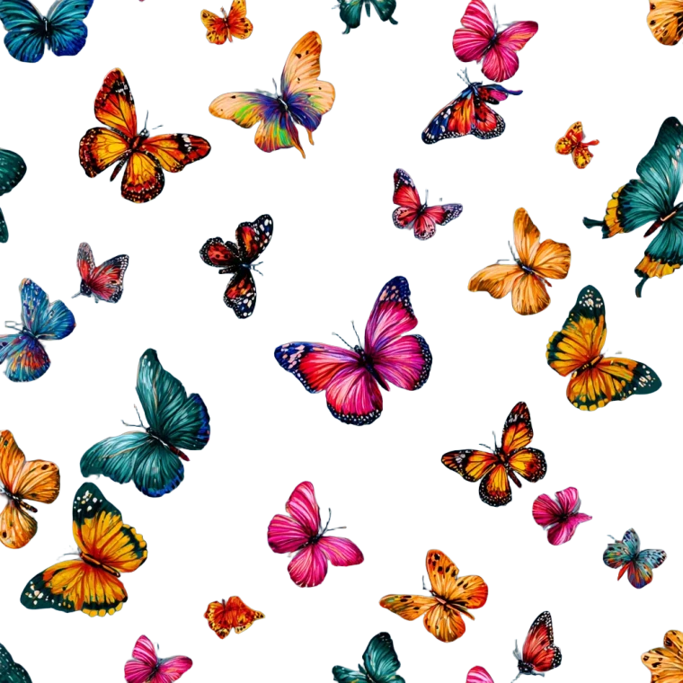 Colourful Butterflies Vinyl Car Decal Sticker – Waterproof & UV-Resistant 3.4133333333333336"