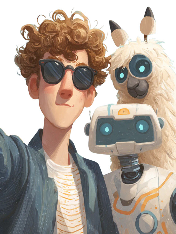 Selfie With Llama Vinyl Car Decal Sticker – Waterproof & UV-Resistant 8.213333333333333"