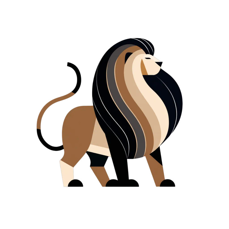 Vector Lion Logo Vinyl Car Decal Sticker – Waterproof & UV-Resistant 3.4133333333333336"