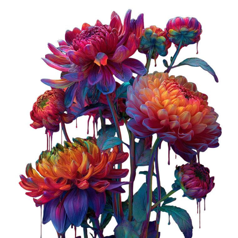 Psychedelic Flowers V2 Vinyl Car Decal Sticker – Waterproof & UV-Resistant 3.4133333333333336"