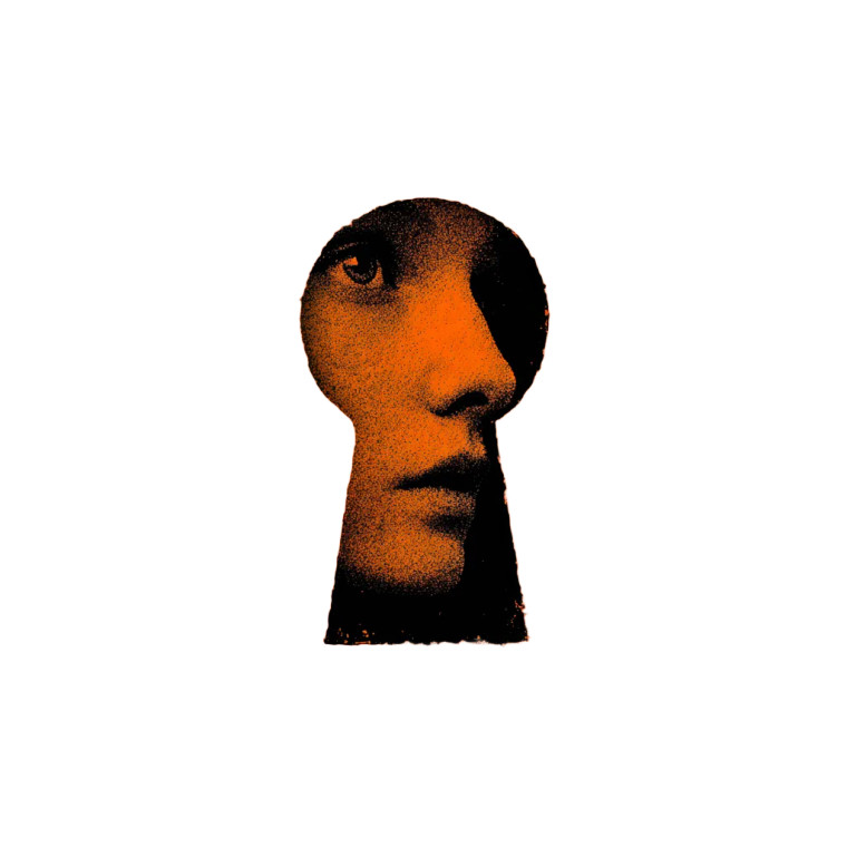 Keyhole Face Vinyl Car Decal Sticker – Waterproof & UV-Resistant 3.4133333333333336"