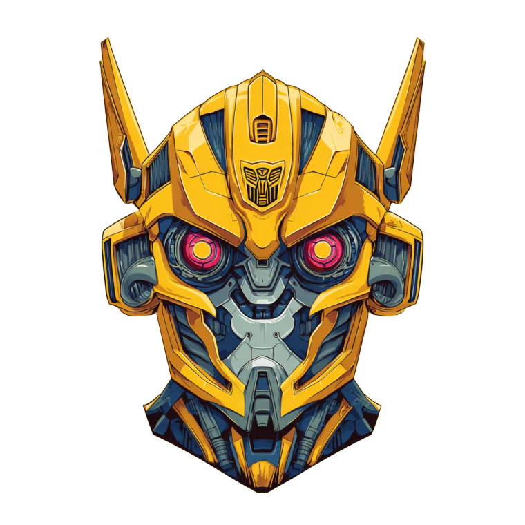 Transforming Robot Head Vinyl Car Decal Sticker – Waterproof & UV-Resistant 3.4133333333333336"