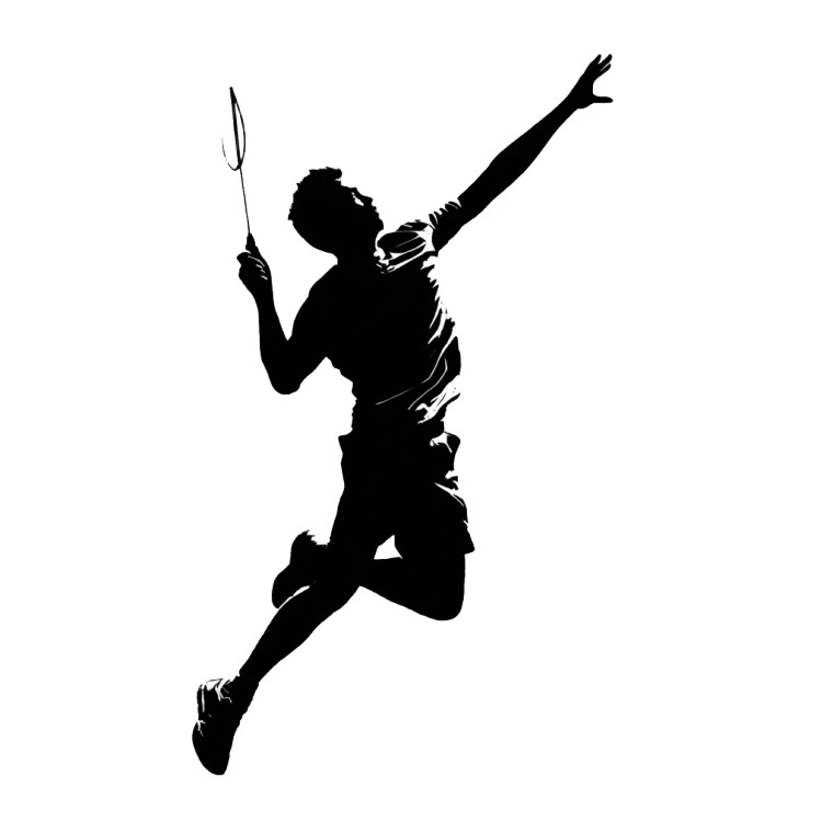 Badminton Jump Smash Vinyl Car Decal Sticker – Waterproof & UV-Resistant 3.4133333333333336"