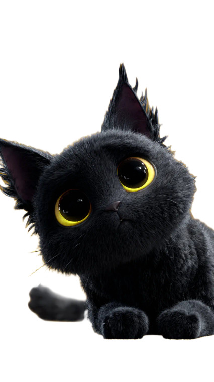 Fluffy Bored Cat V3 Vinyl Car Decal Sticker – Waterproof & UV-Resistant 9.706666666666667"