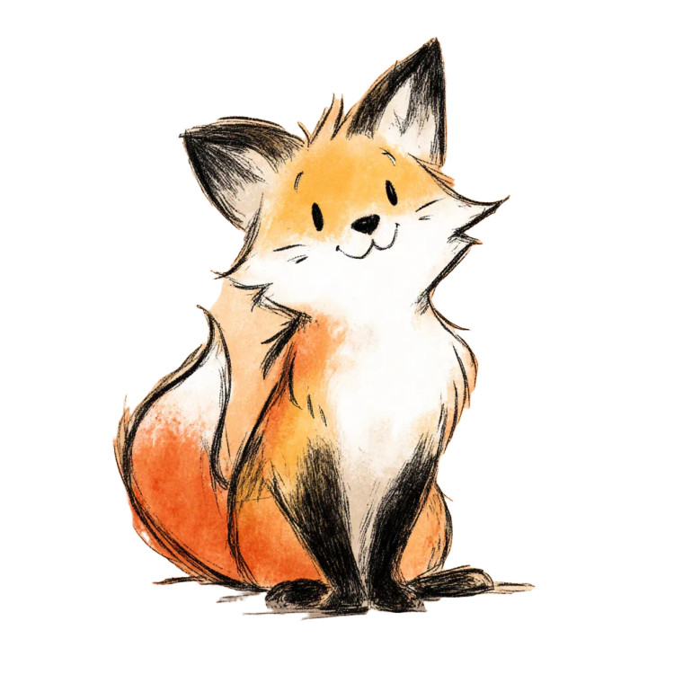 Cute Fox V3 Vinyl Car Decal Sticker – Waterproof & UV-Resistant 3.4133333333333336"