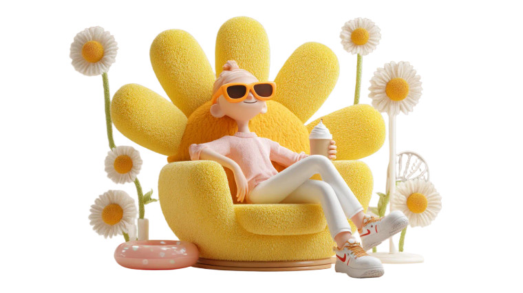 Carefree Character Vinyl Car Decal Sticker – Waterproof & UV-Resistant 5.4