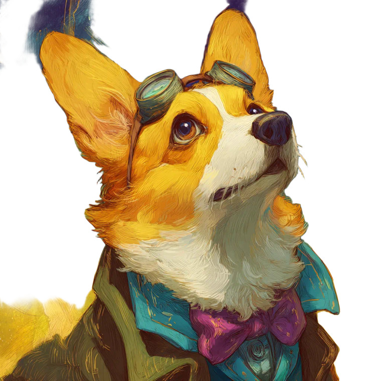 Corgi V2 Vinyl Car Decal Sticker – Waterproof & UV-Resistant 3.4133333333333336"