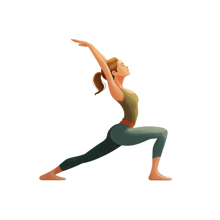 Yoga Pose Illustration V2 Vinyl Car Decal Sticker – Waterproof & UV-Resistant 3.4133333333333336"