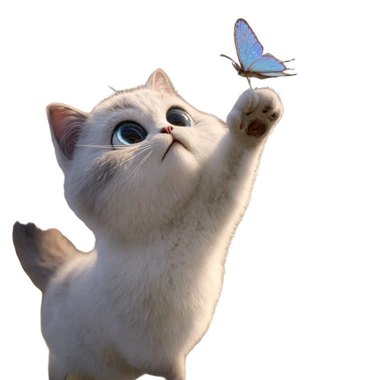 Playful Cat Chase V2 Vinyl Car Decal Sticker – Waterproof & UV-Resistant 3.4133333333333336"