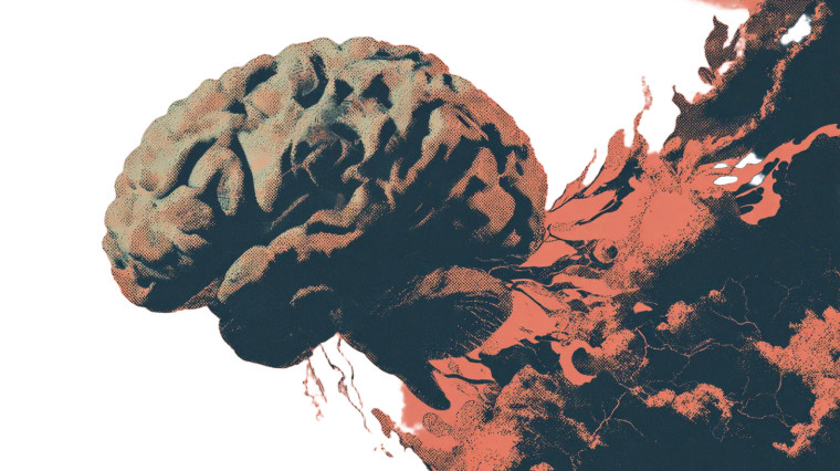 Stylized Brain Vinyl Car Decal Sticker – Waterproof & UV-Resistant 2.72"