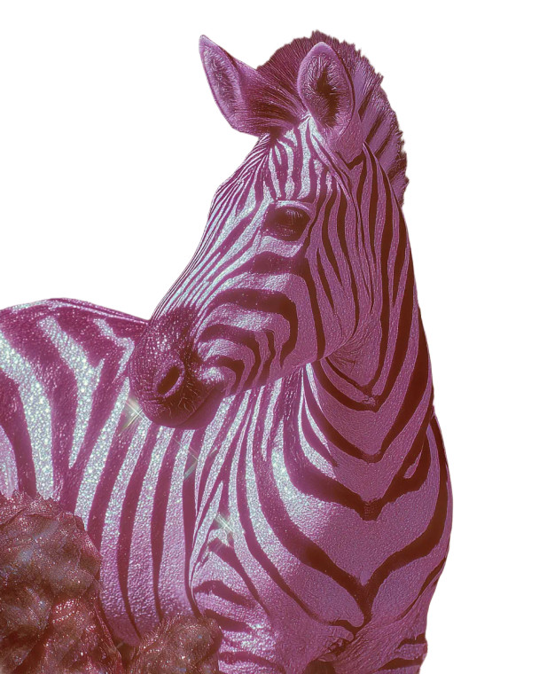 Glowing Zebra Vinyl Car Decal Sticker – Waterproof & UV-Resistant 8.0"