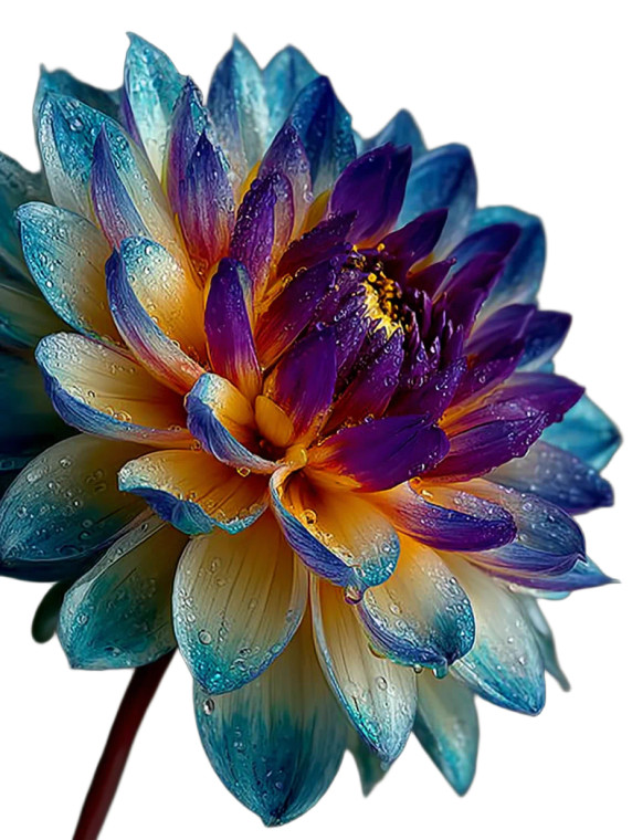 Blooming Dahlia Vinyl Car Decal Sticker – Waterproof & UV-Resistant 4.1066666666666665"