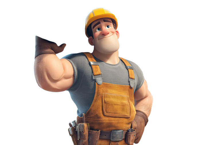 Strong Construction Worker Vinyl Car Decal Sticker – Waterproof & UV-Resistant 5.97333333333333