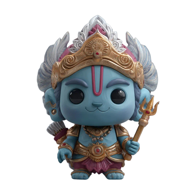 Vishnu Vinyl Toy Vinyl Car Decal Sticker – Waterproof & UV-Resistant 3.4133333333333336"