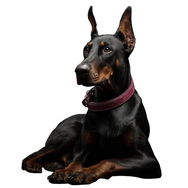 Black Doberman V2 Vinyl Car Decal Sticker – Waterproof & UV-Resistant 3.4133333333333336"