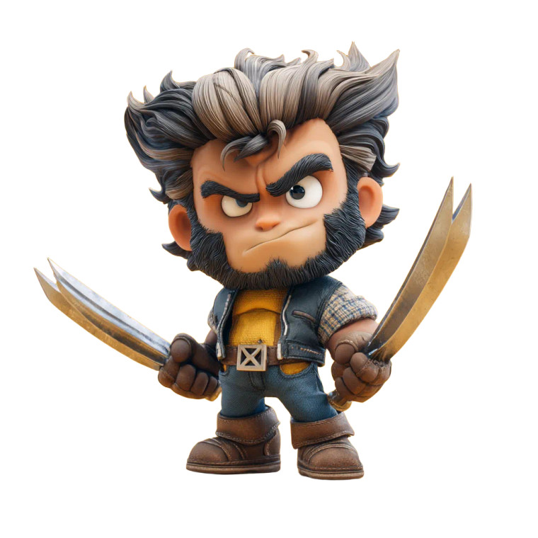 Wolverine Cartoon Vinyl Car Decal Sticker – Waterproof & UV-Resistant 3.4133333333333336"