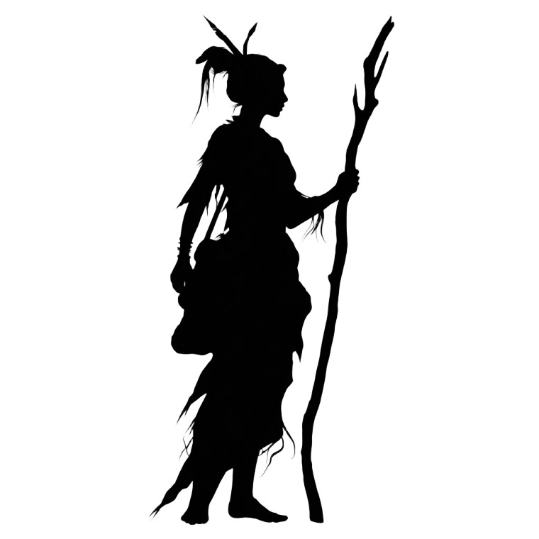 Wild Witch Silhouette Vinyl Car Decal Sticker – Waterproof & UV-Resistant 3.4133333333333336"