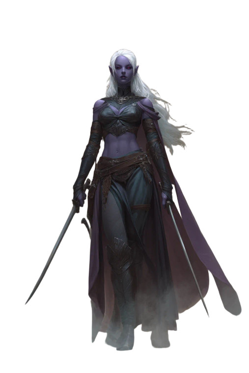 Dark Elf Goddess Vinyl Car Decal Sticker – Waterproof & UV-Resistant 8.96"