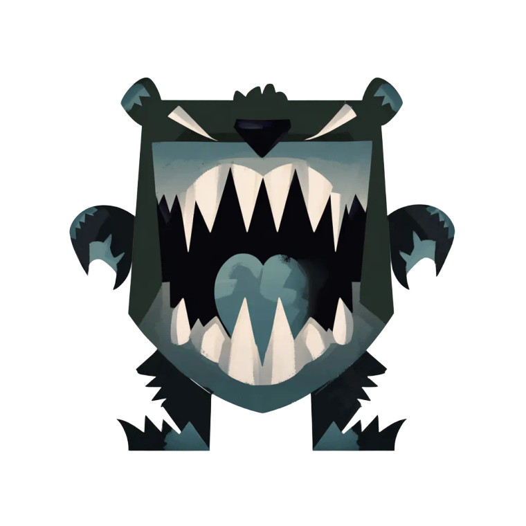 Cartoon Sharp Teeth V3 Vinyl Car Decal Sticker – Waterproof & UV-Resistant 3.4133333333333336"