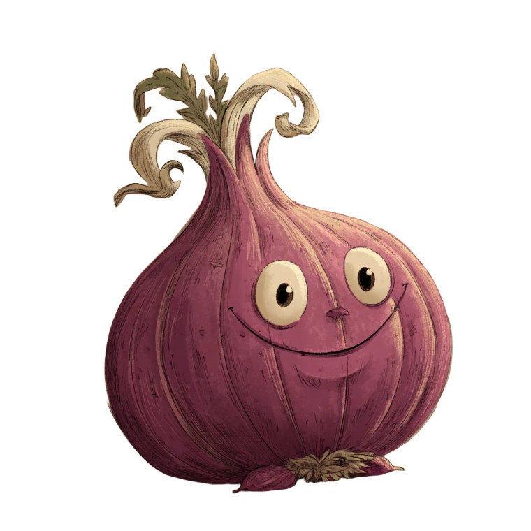 Fun Cartoon Onion Vinyl Car Decal Sticker – Waterproof & UV-Resistant 3.4133333333333336"