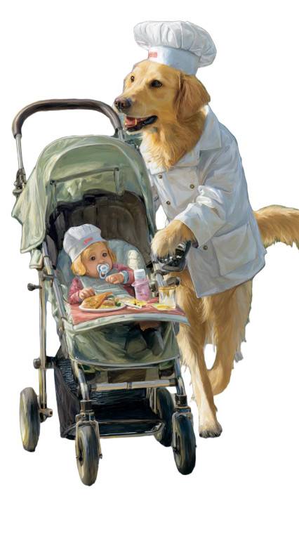 Golden Retriever Chef Vinyl Car Decal Sticker – Waterproof & UV-Resistant 4.8533333333333335"