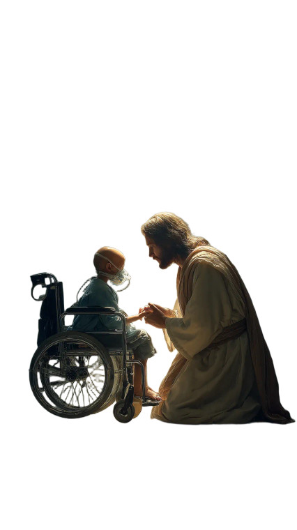 Jesus Comforts Child Vinyl Car Decal Sticker – Waterproof & UV-Resistant 9.706666666666667"