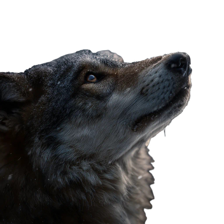 Lone Wolf Skyward Vinyl Car Decal Sticker – Waterproof & UV-Resistant 3.4133333333333336"