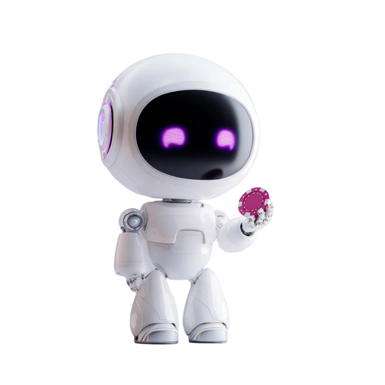 Friendly White Robot Vinyl Car Decal Sticker – Waterproof & UV-Resistant 3.4133333333333336"