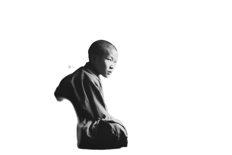 Tibetan Lama Boy Vinyl Car Decal Sticker – Waterproof & UV-Resistant 2.986666666666667"