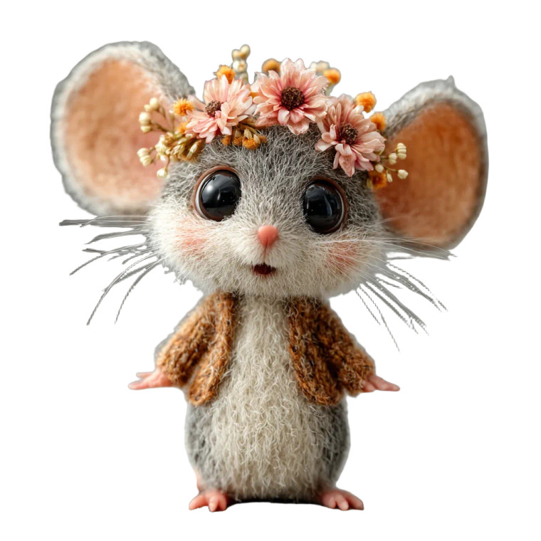 Whimsical Mouse Vinyl Car Decal Sticker – Waterproof & UV-Resistant 3.4133333333333336"