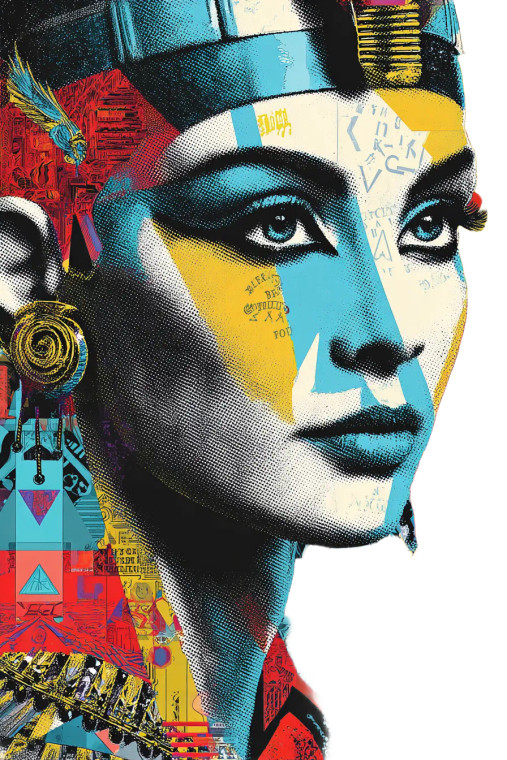 Pop Art Cleopatra Vinyl Car Decal Sticker – Waterproof & UV-Resistant 8.96"