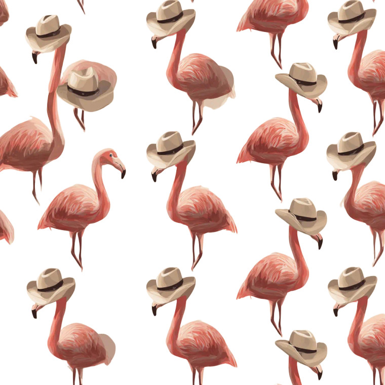 Cartoon Flamingo Pattern Vinyl Car Decal Sticker – Waterproof & UV-Resistant 3.4133333333333336"