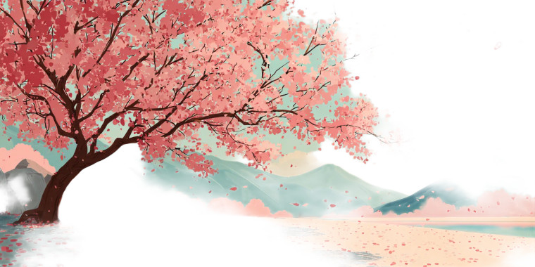 Cherry Blossom Tree V10 Vinyl Car Decal Sticker – Waterproof & UV-Resistant 2.56"