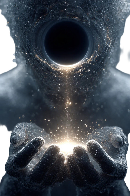 Galactic Human Figure Vinyl Car Decal Sticker – Waterproof & UV-Resistant 8.96"