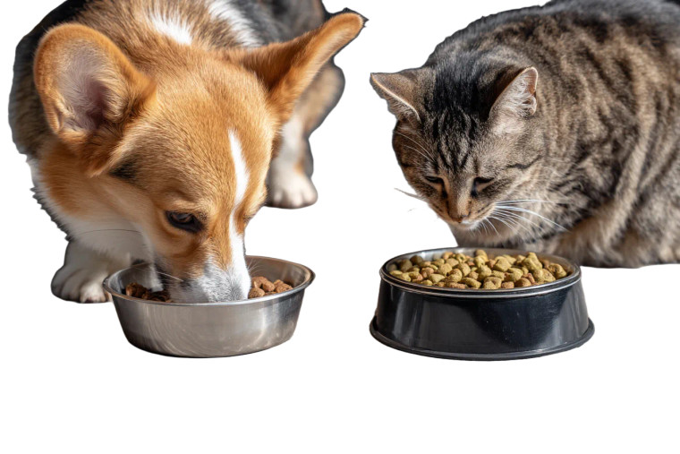 Pets Eating Together Vinyl Car Decal Sticker – Waterproof & UV-Resistant 2.986666666666667"