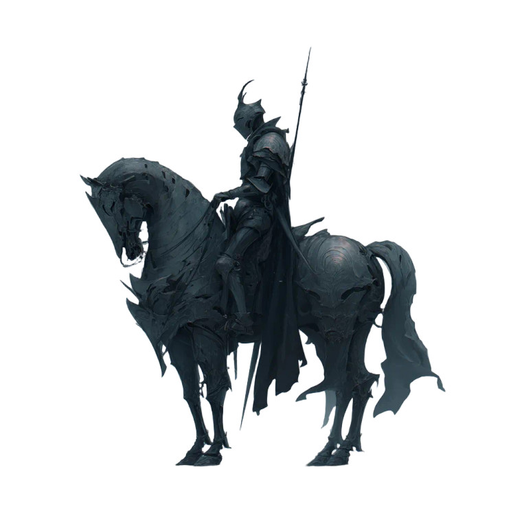 Knight On Horse V11 Vinyl Car Decal Sticker – Waterproof & UV-Resistant 3.4133333333333336"