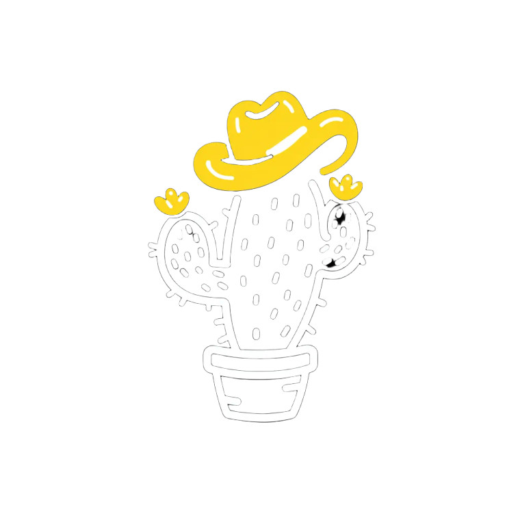 Cactus Logo Vinyl Car Decal Sticker – Waterproof & UV-Resistant 3.4133333333333336"