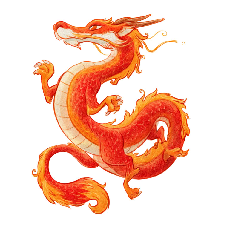 Cartoon Chinese Dragon V3 Vinyl Car Decal Sticker – Waterproof & UV-Resistant 3.4133333333333336"