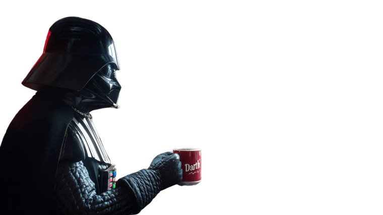 Darth Vader Coffee V3 Vinyl Car Decal Sticker – Waterproof & UV-Resistant 5.4