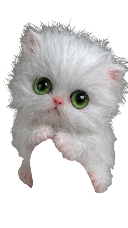 Fluffy Kitten Close-Up Vinyl Car Decal Sticker – Waterproof & UV-Resistant 9.706666666666667"