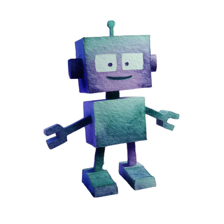 Robot Avatar Illustration Vinyl Car Decal Sticker – Waterproof & UV-Resistant 6.826666666666667"