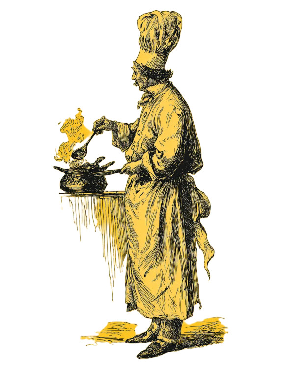 Chef Illustration Vinyl Car Decal Sticker – Waterproof & UV-Resistant 8.213333333333333"