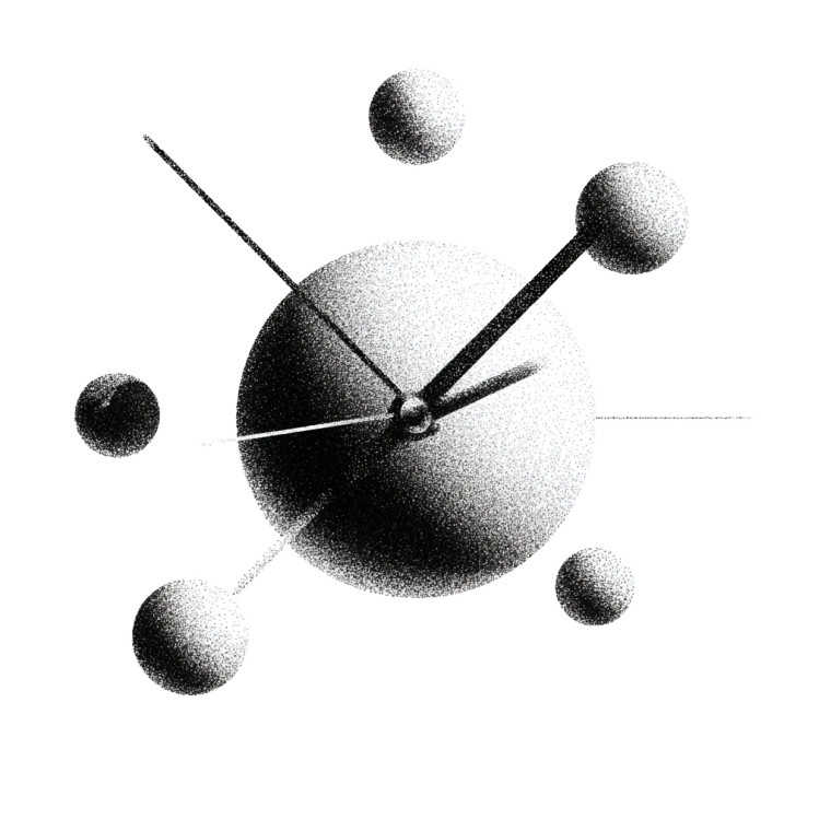 Minimalist Clock Icon Vinyl Car Decal Sticker – Waterproof & UV-Resistant 6.826666666666667"