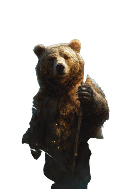 Bear With Torch Vinyl Car Decal Sticker – Waterproof & UV-Resistant 4.4