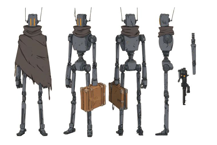 Stylized Anime Robot Vinyl Car Decal Sticker – Waterproof & UV-Resistant 5.97333333333333